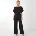 Elegancki Kombinezon Damski z Paskiem | Szerokie Nogawki, Wysoka Jakość