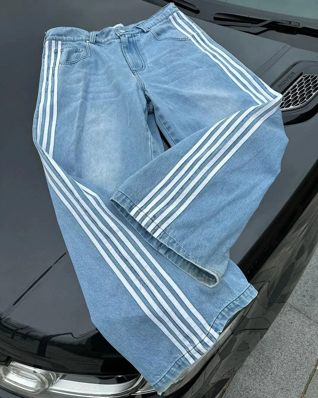 Baggy Jeans z Wysokim Stanem-Jeans-Moda Perla