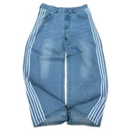Baggy Jeans z Wysokim Stanem-Jeans-Niebieski-S-Moda Perla