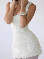 Damska Kwiatowa Mini Sukienka z Gorsetem-Mini Dress-Mason Luxor Men Fashion-Moda Perla