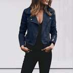 Damska Kurtka Motocyklowa | Miękki Zamsz, Elegancki Krój 3