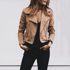 Damska Kurtka Motocyklowa | Miękki Zamsz, Elegancki Krój 5