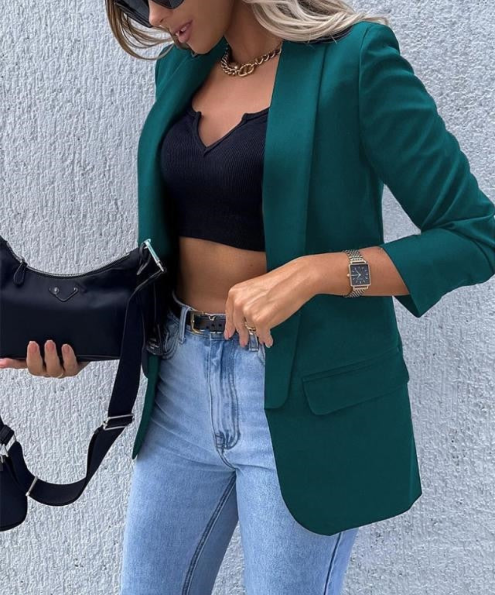 Damska Marynarka | Elegancki Krój w Klasycznej Czarnej 2