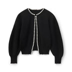 Damski kardigan z miękkiej dzianiny-Cardigan-Czarny-S-Moda Perla