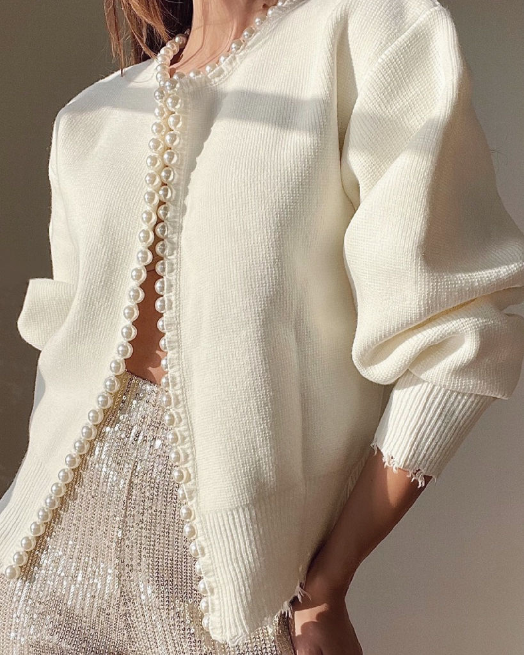 Damski kardigan z miękkiej dzianiny-Cardigan-Moda Perla