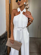 Damski Kombinezon Letni | Elegancki Luźny Krój z Kołnierzykiem 5