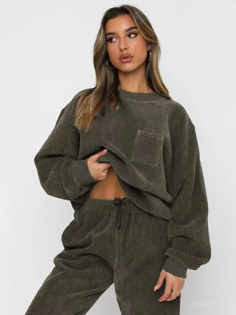 Damski Zestaw Sztruksowy | Ciepły i Modny na Jesień 1