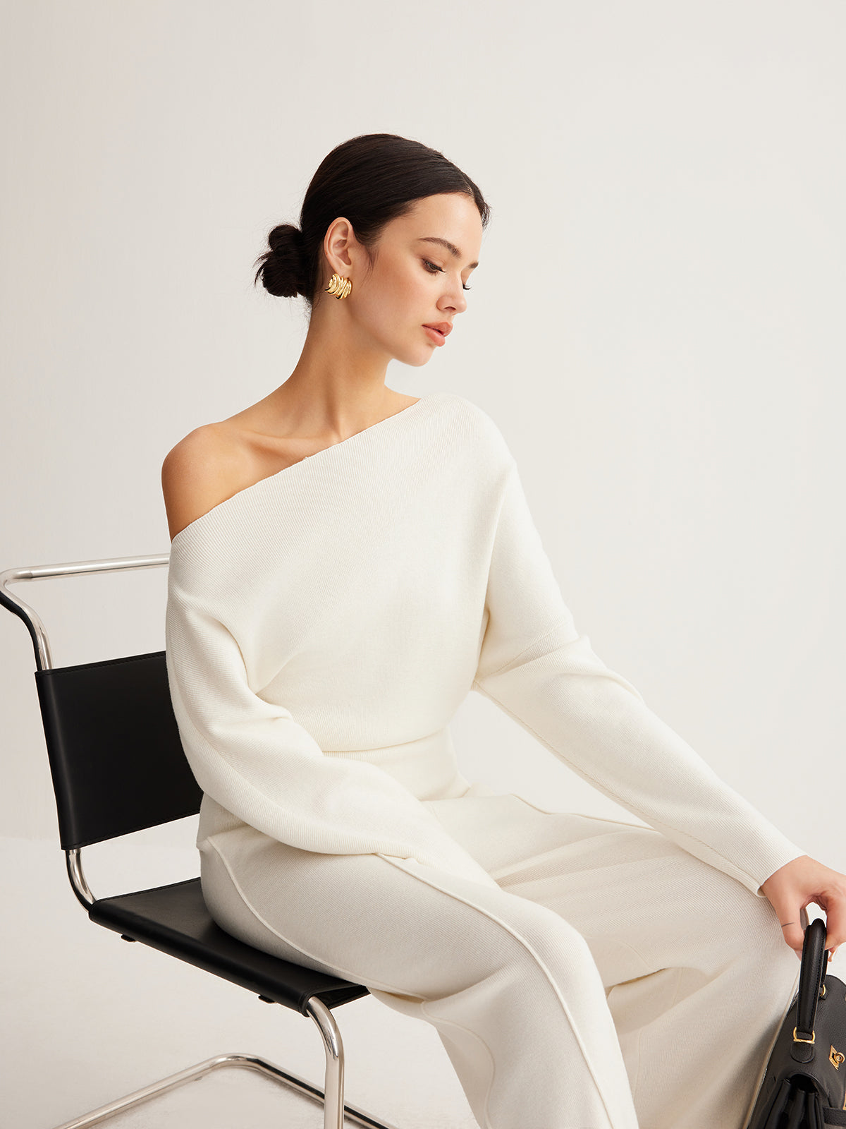 Damski top dzianinowy | Mieszanka wełny, Komfortowy 4