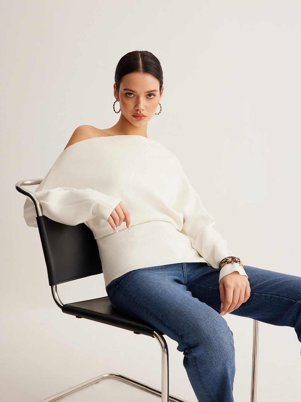 Damski top dzianinowy | Mieszanka wełny, Komfortowy 8