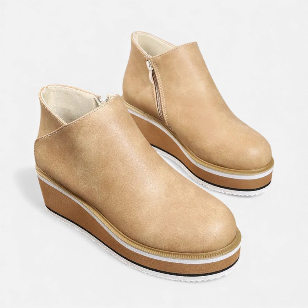 Damskie Botki na Platformie | Wygodna Sztuczna Skóra 5