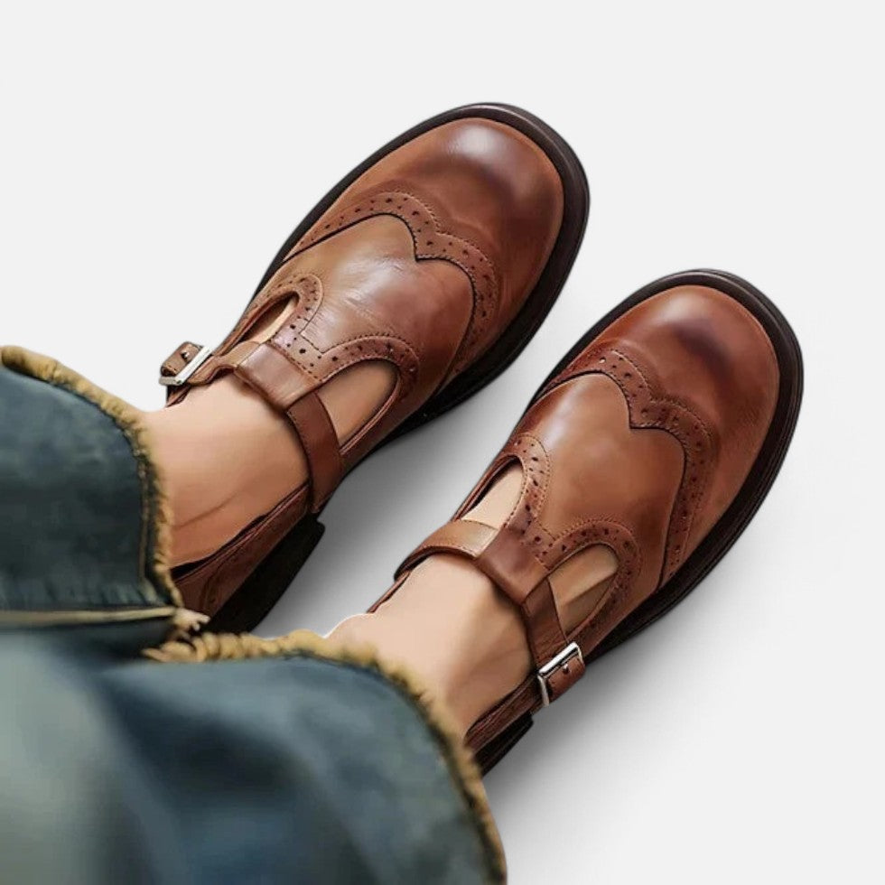 Damskie Klapki Regulowane | Skórzane, Eleganckie 0