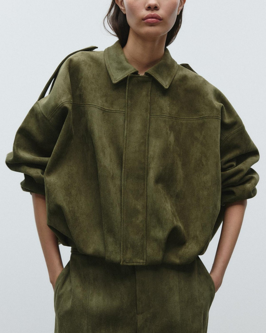 Elegancka Vintage Suede Bomberka - Ponadczasowy Styl i Design-Jackets-Moda Perla-Moda Perla