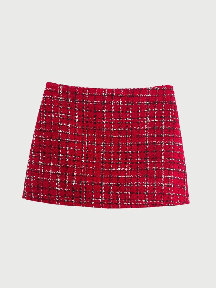 Elegancki Zestaw Tweedowy: Żakiet i Spódnica na Każdą Okazję-Sets-Moda Perla