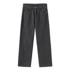 Eleganckie jeansy o wysokim stanie w klasycznym kroju-Jeans-Czarny-S-Moda Perla