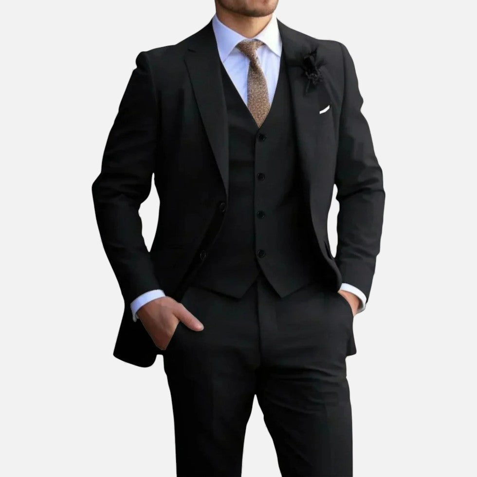 Elek Męski Garnitur | Klasyczny Krój z Kamizelką 1