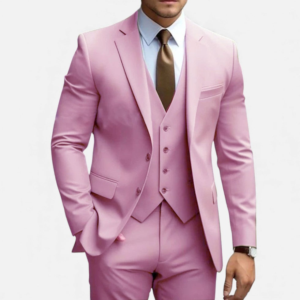 Elek Męski Garnitur | Nowoczesny Krój, Czarny 2