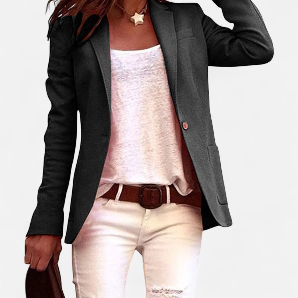 Ewa Women's Blazer | Lekki Materiał, Klasyczny Krój 4