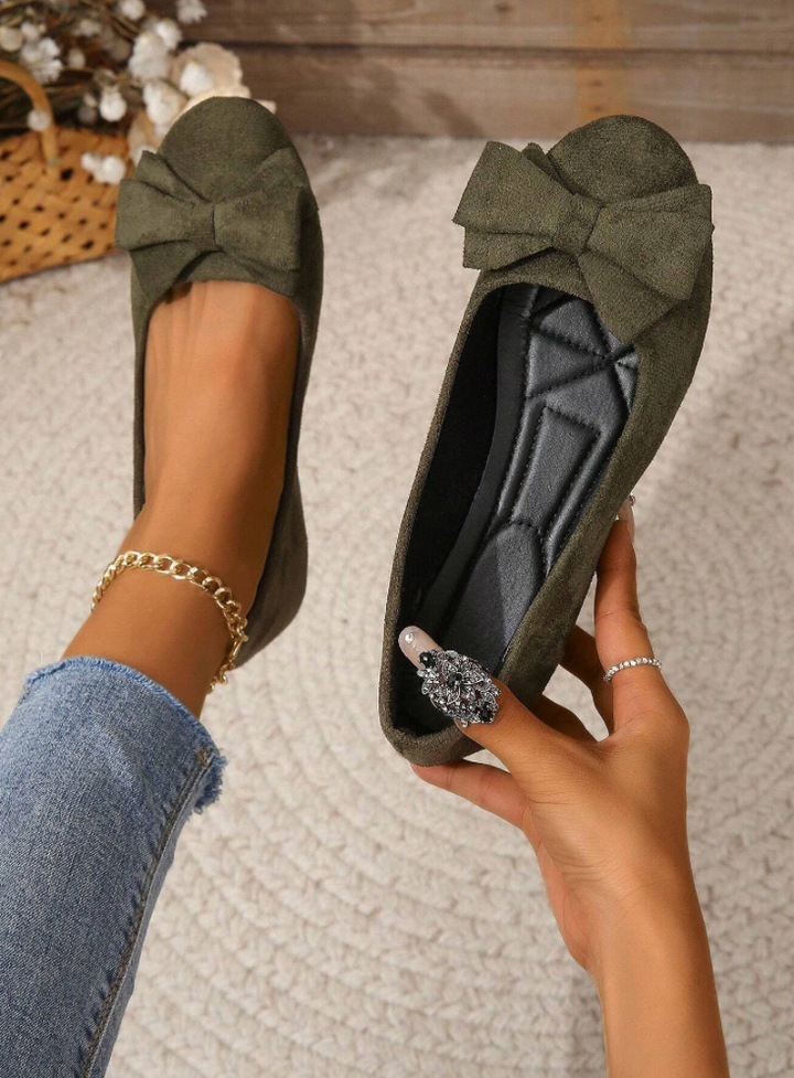 Ewa Women's Flat Shoes | Stylish Bow Detail, Comfortable Casual Footwear 0
