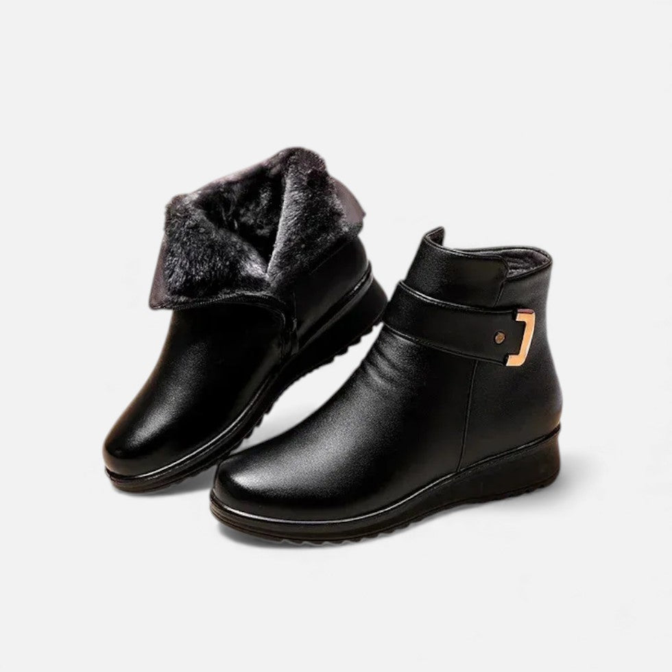 Fina Damskie Botki Zimowe | Futrzana Podszewka 0