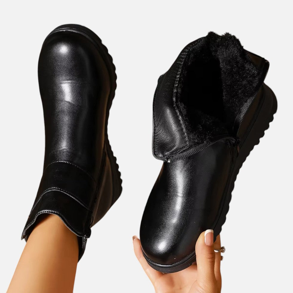 Fina Damskie Botki Zimowe | Futrzana Podszewka 1