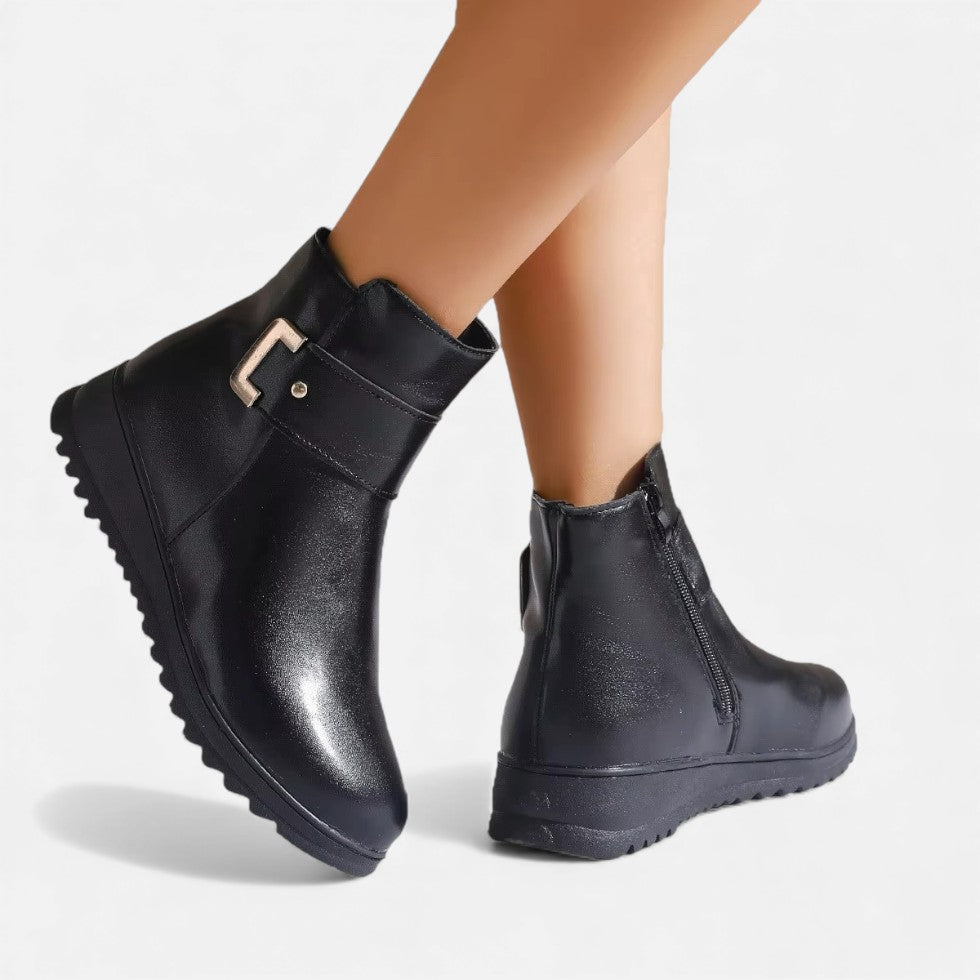 Fina Damskie Botki Zimowe | Futrzana Podszewka 3