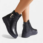 Fina Damskie Botki Zimowe | Futrzana Podszewka 3