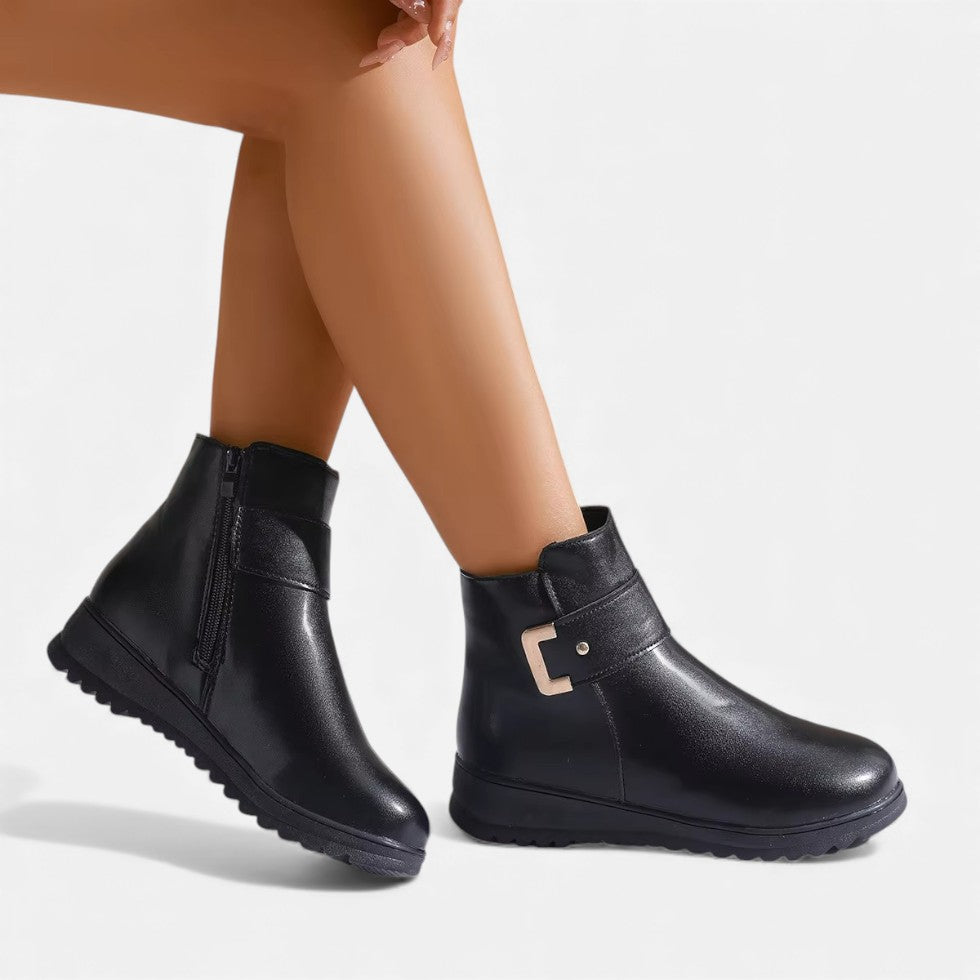 Fina Damskie Botki Zimowe | Futrzana Podszewka 5