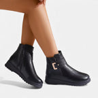 Fina Damskie Botki Zimowe | Futrzana Podszewka 5