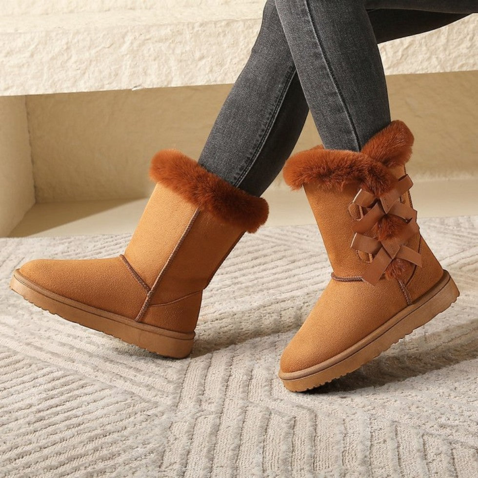 Futrzane Buty Zimowe Damskie | Wygodne, Stylowe Śniegowce z Futrzanym Kołnierzem 2