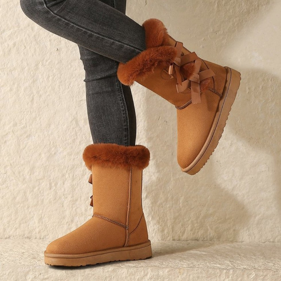 Futrzane Buty Zimowe Damskie | Wygodne, Stylowe Śniegowce z Futrzanym Kołnierzem 3