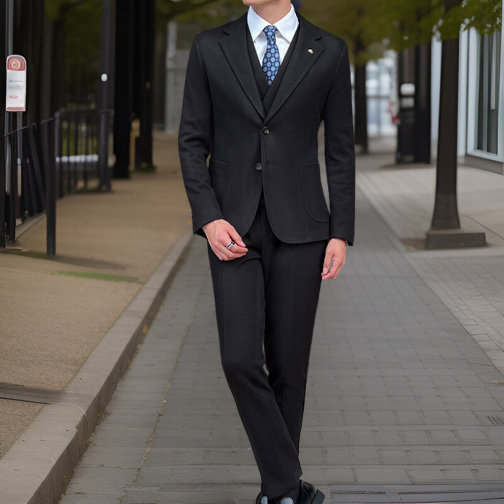 Garnitur Męski 3-Częściowy Gustavo | Klasyczny Elegancki Design, Wysoka Jakość 0