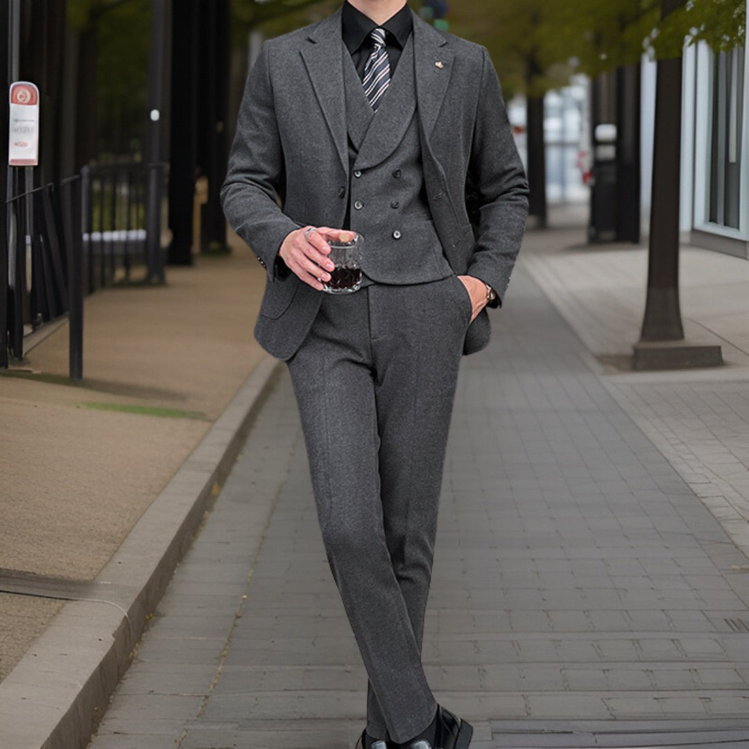 Garnitur Męski 3-Częściowy Gustavo | Klasyczny Elegancki Design, Wysoka Jakość 2