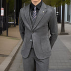 Garnitur Męski 3-Częściowy Gustavo | Klasyczny Elegancki Design, Wysoka Jakość 3