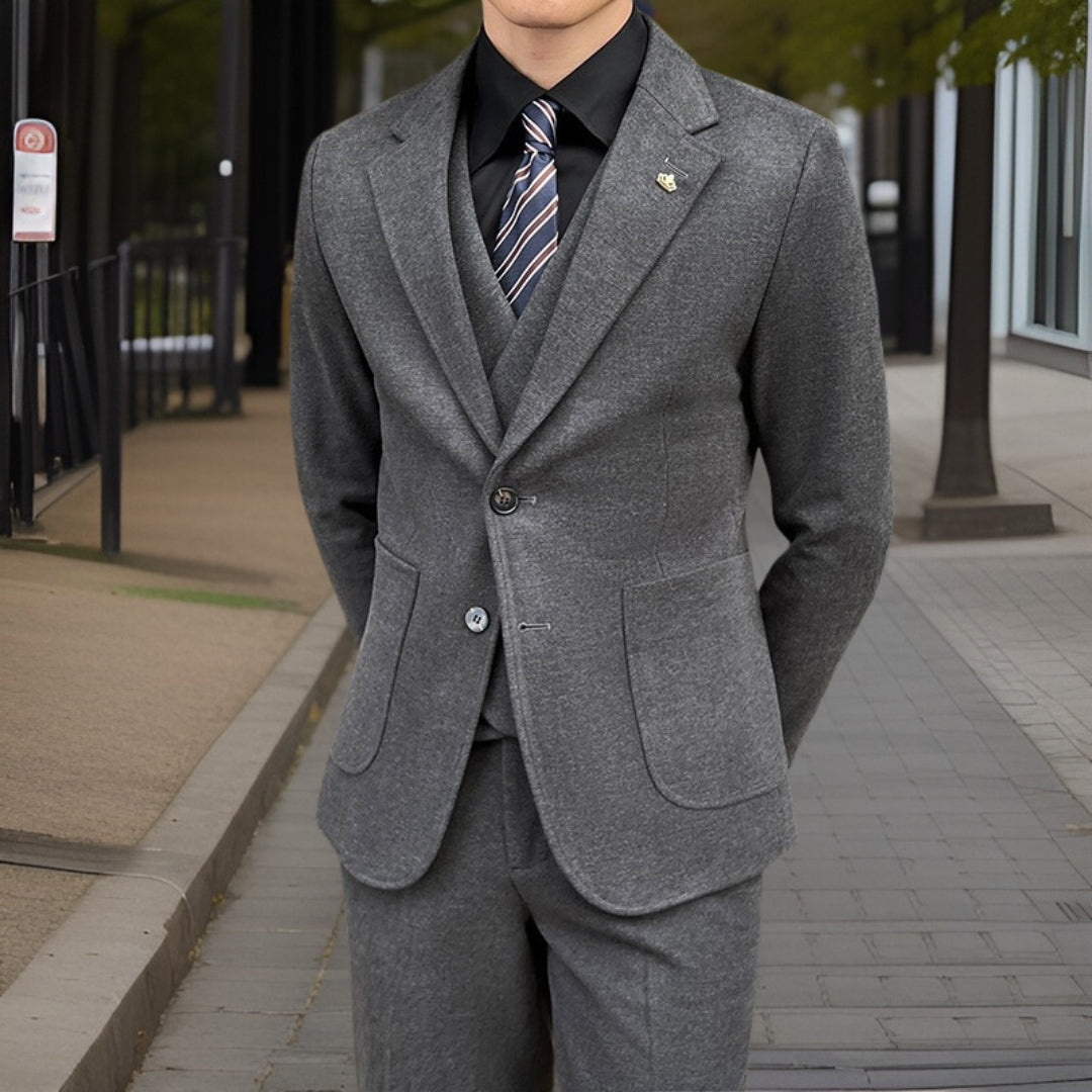 Garnitur Męski 3-Częściowy Gustavo | Klasyczny Elegancki Design, Wysoka Jakość 3
