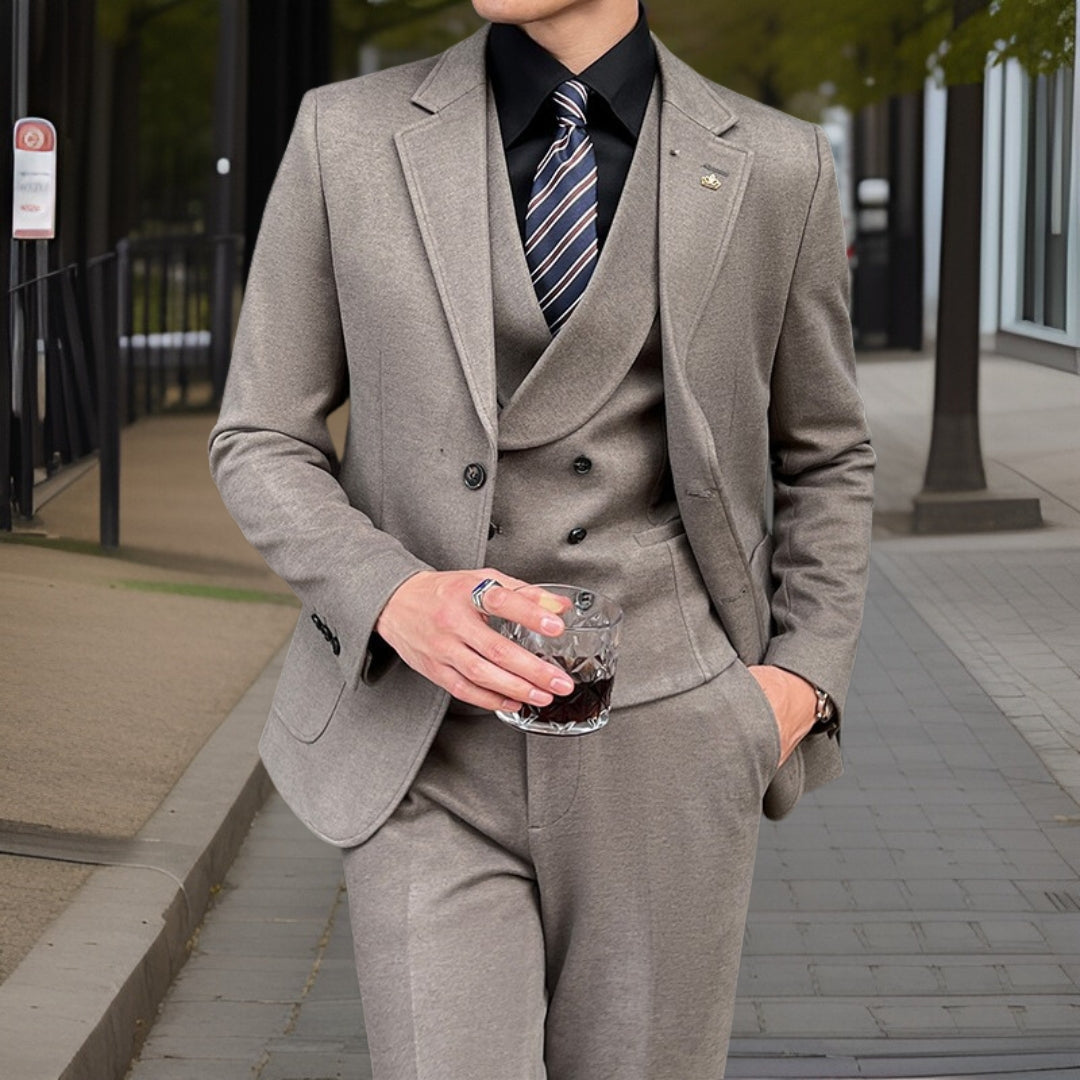 Garnitur Męski 3-Częściowy Gustavo | Klasyczny Elegancki Design, Wysoka Jakość 5