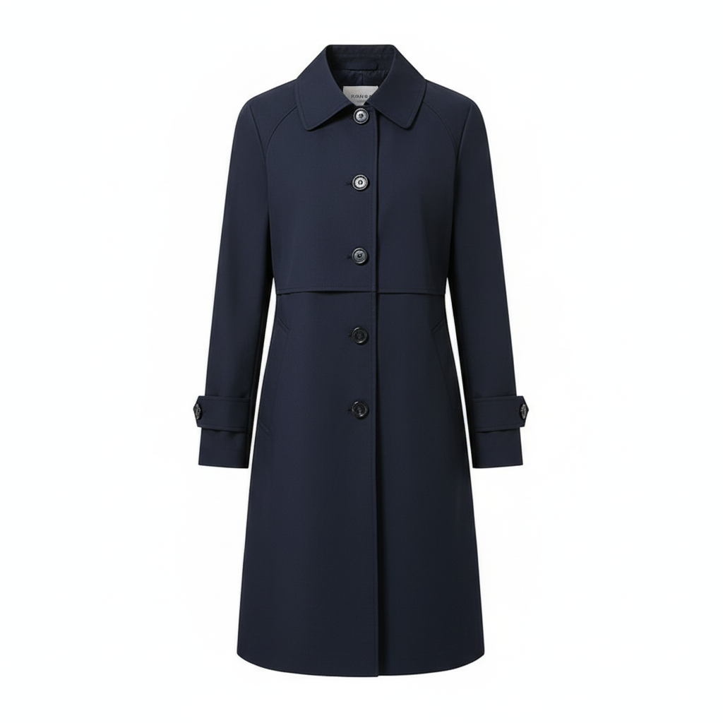 Kobiecy Zimowy Płaszcz Trench z Guzikami – Casual, Elegancki i Uniwersalny-Coat-Moda Perla-Moda Perla