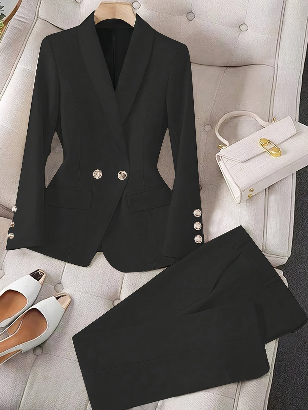Kobiety Elegancki Komplet Marynarki | Minimalistyczny Design 1