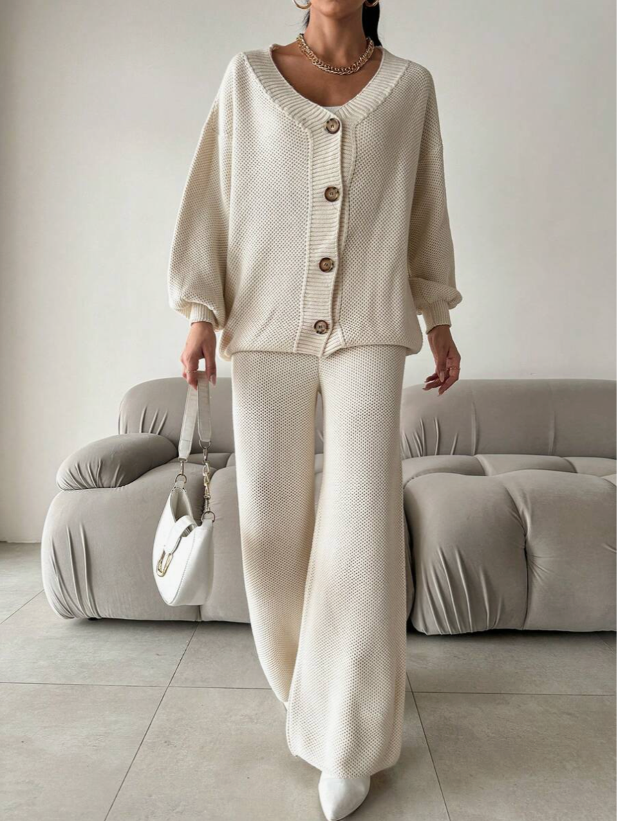 Kobiety Komplet Dzianinowy | Dekolt w Kształcie V 3