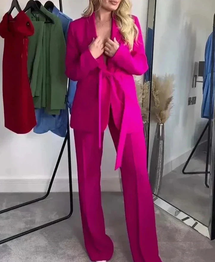 Kobiety Komplet Marynarki i Spodni | Elegancki Krój 3