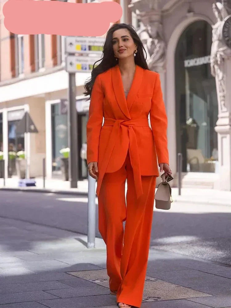 Kobiety Komplet Marynarki i Spodni | Elegancki Krój 4