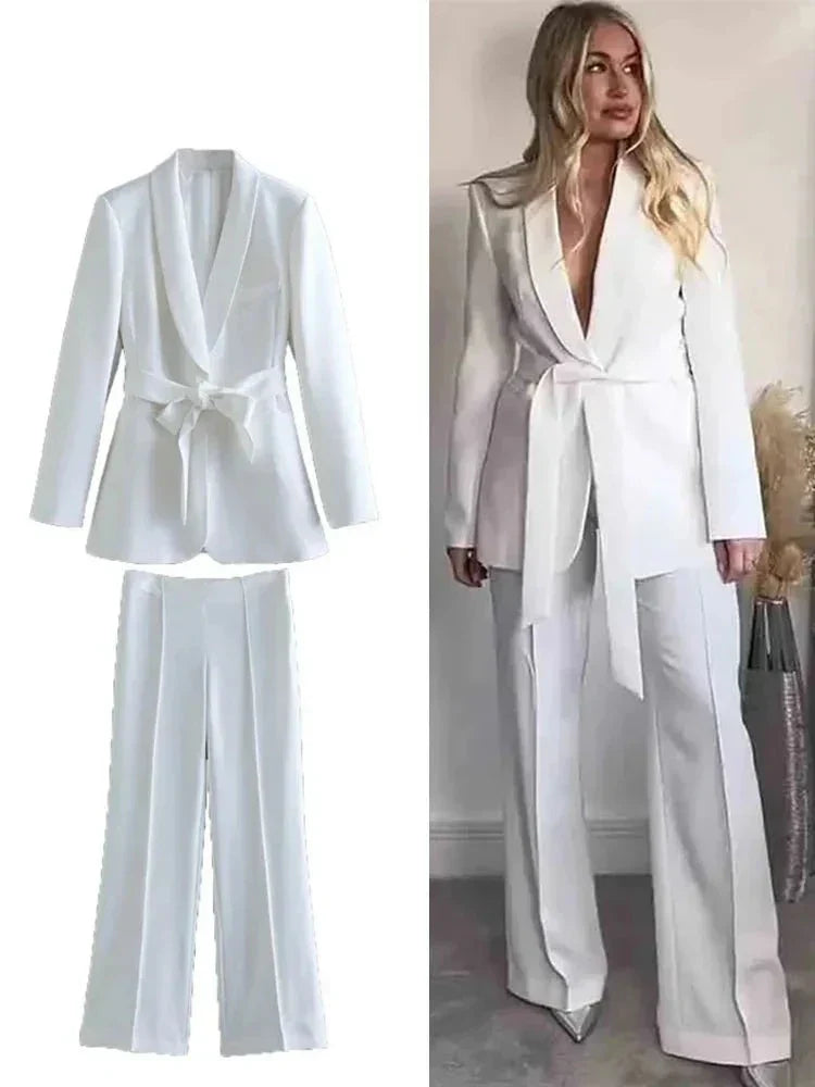 Kobiety Komplet Marynarki i Spodni | Elegancki Krój 7