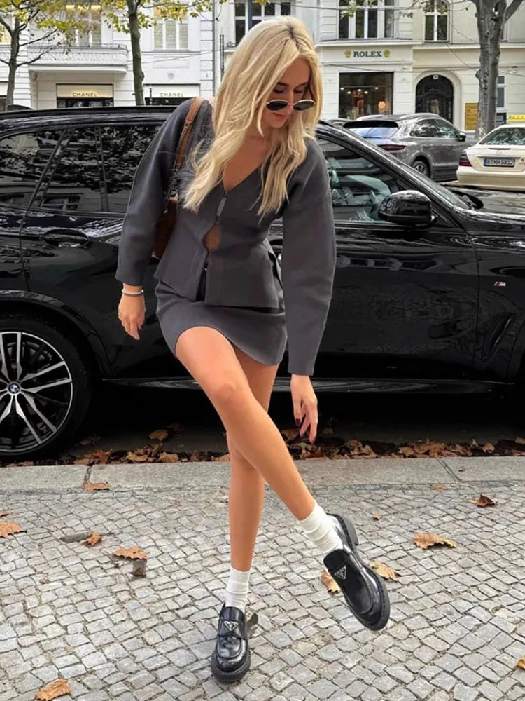 Kobiety Zestaw Dzianinowy | Oddychający Materiał 7