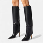 Kozaki Damskie | Syntetyczny Zamsz, Eleganckie 0