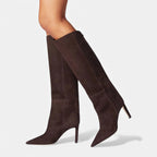 Kozaki Damskie | Syntetyczny Zamsz, Eleganckie 1