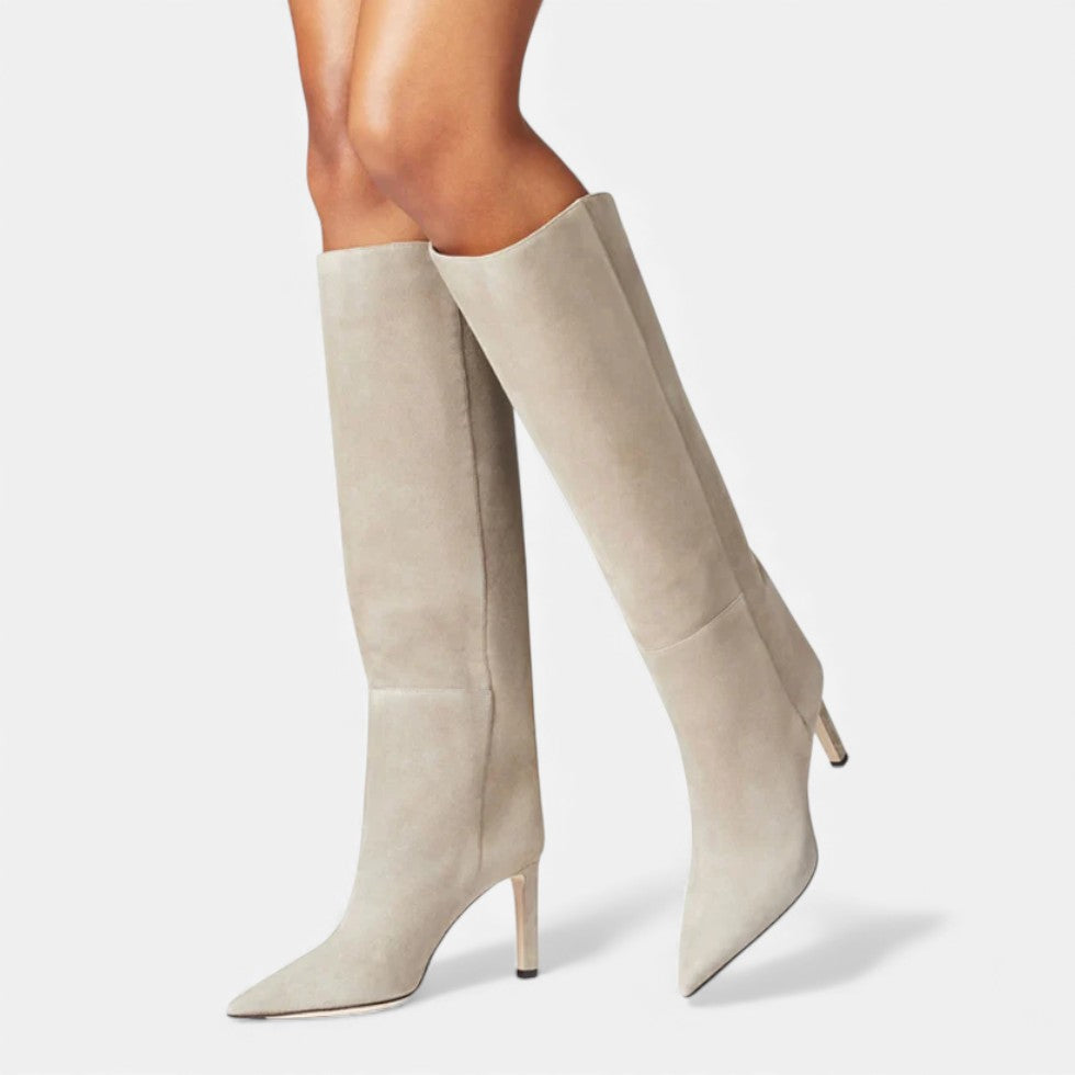 Kozaki Damskie | Syntetyczny Zamsz, Eleganckie 3