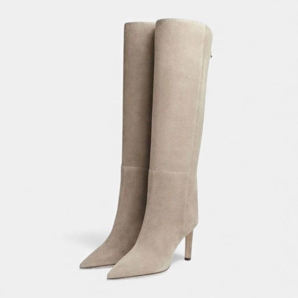 Kozaki Damskie | Syntetyczny Zamsz, Eleganckie 4