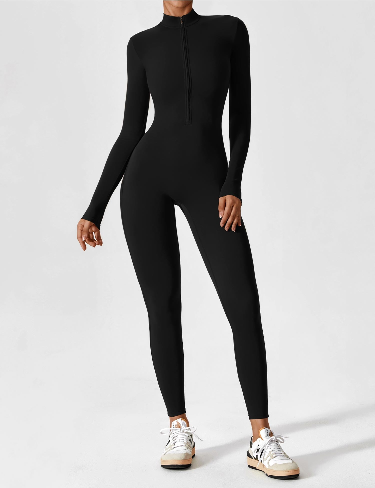 Lina Women's Bodysuit | Breathable Fabric, Full Zip 2