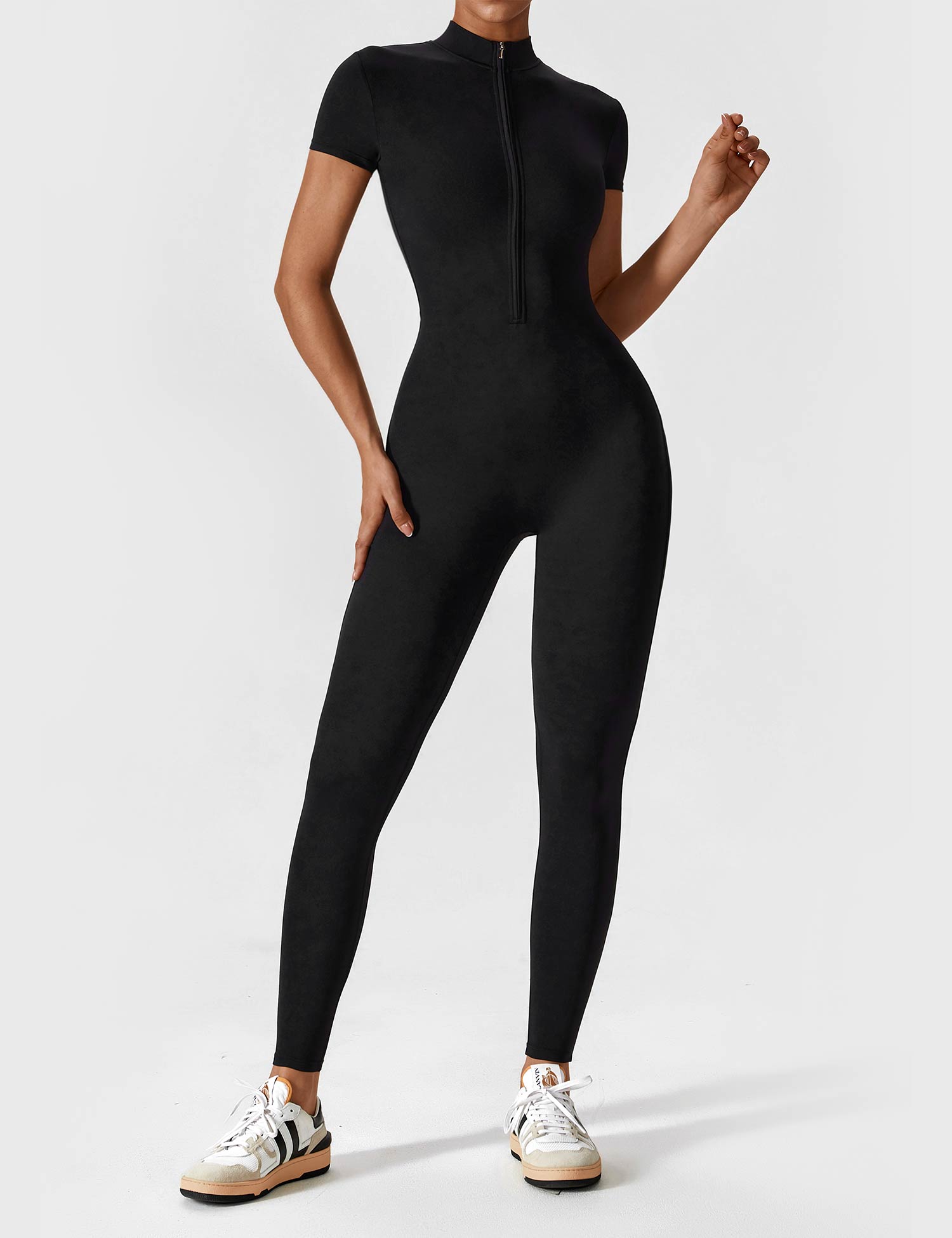 Lina Women's Bodysuit | Breathable Fabric, Full Zip 8