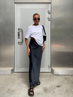 Luksusowa Satynowa Spódnica Maxi dla Kobiet-Skirts-Moda Perla-Czarny-S-Moda Perla