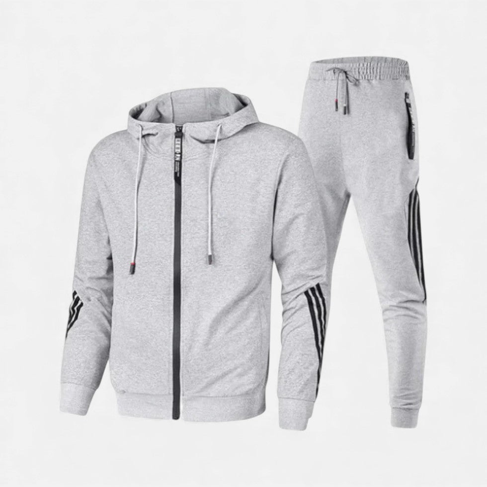 Marek Męski Komplet Dresowy | Szare Dresy, Miękka Mieszanka Poliestru 1